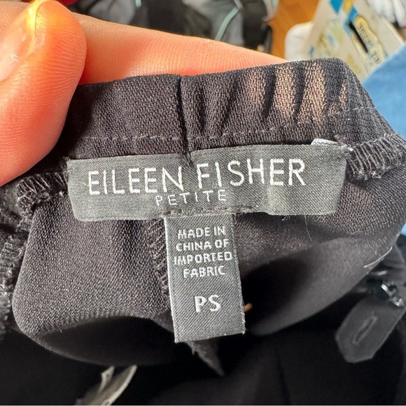 Eileen Fisher black ankle pants size PS lightweight - Picture 4 of 6